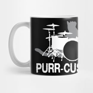 Purr cussion funny cat drummer gift Mug